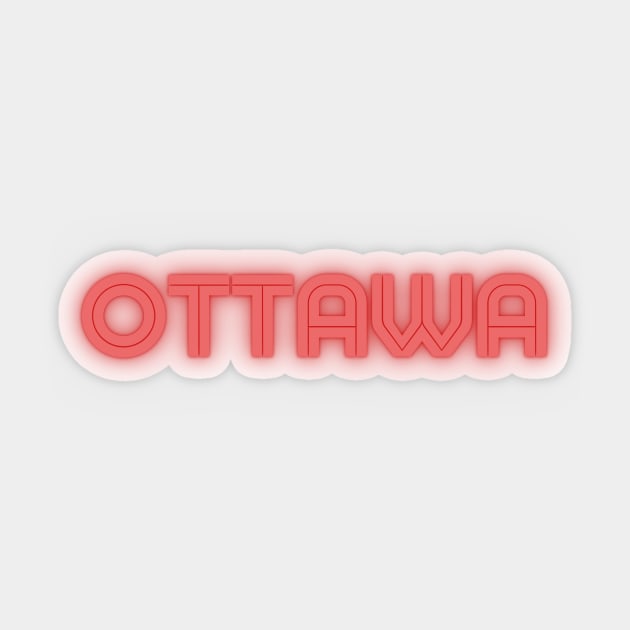 Ottawa Retro Word Ard Sticker by YegMark